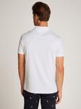 Tommy Hilfiger Liquid Cotton Blend Regular Fit Short Sleeve Polo Shirt, Navy, White