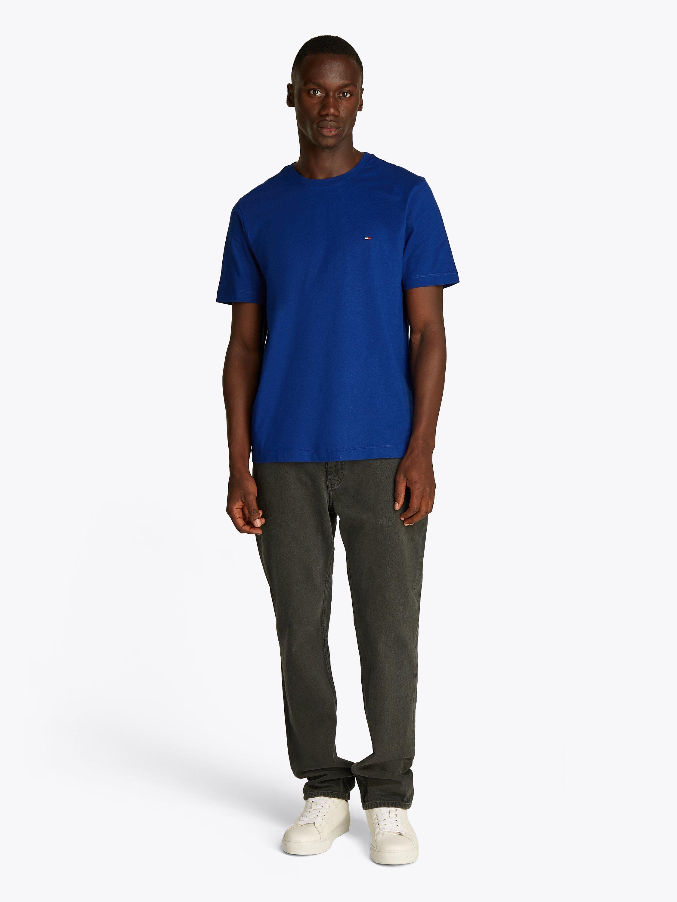 Product image 3 of 6, which shows Tommy Hilfiger Essential Cotton Regular Fit Short Sleeve T-Shirt, Wedge Blue, S