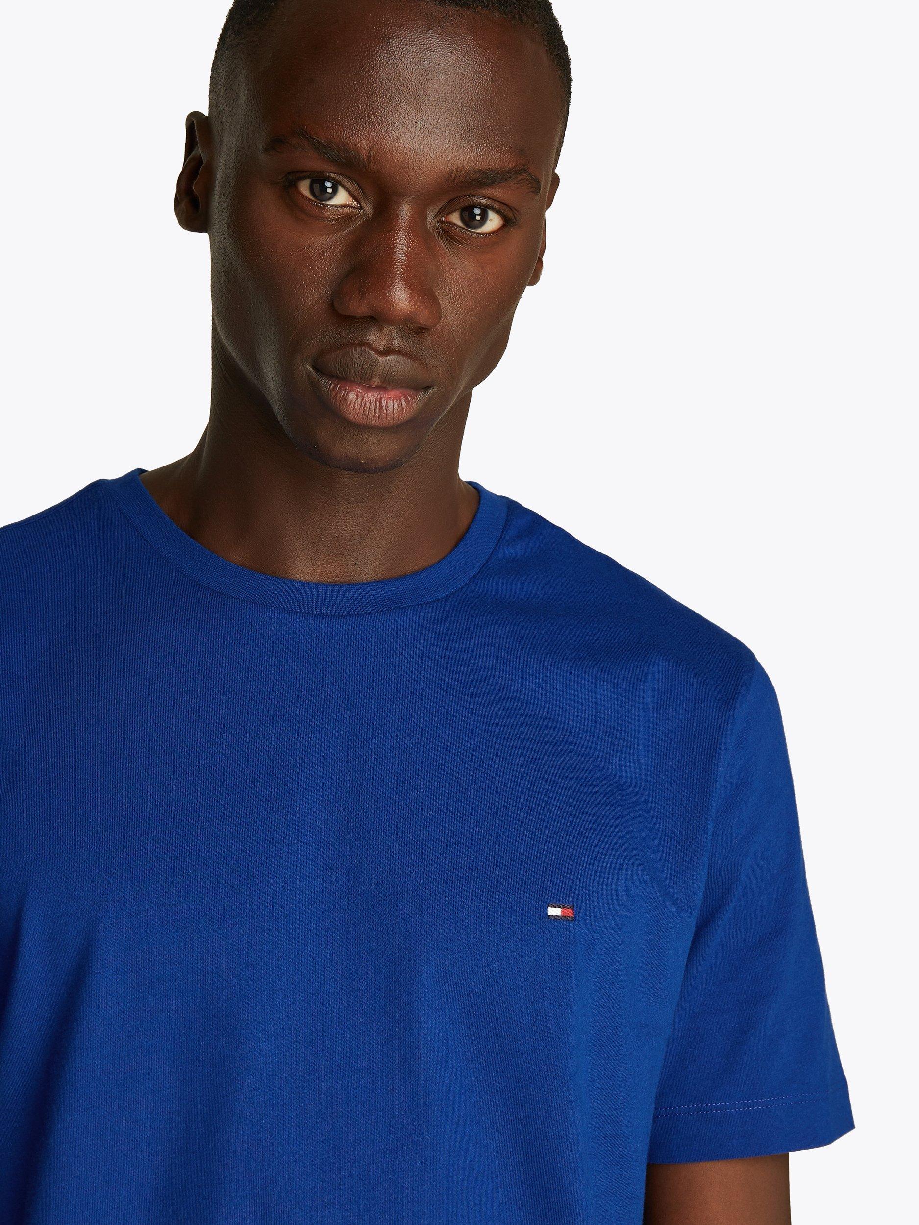 Product image 4 of 6, which shows Tommy Hilfiger Essential Cotton Regular Fit Short Sleeve T-Shirt, Wedge Blue, S