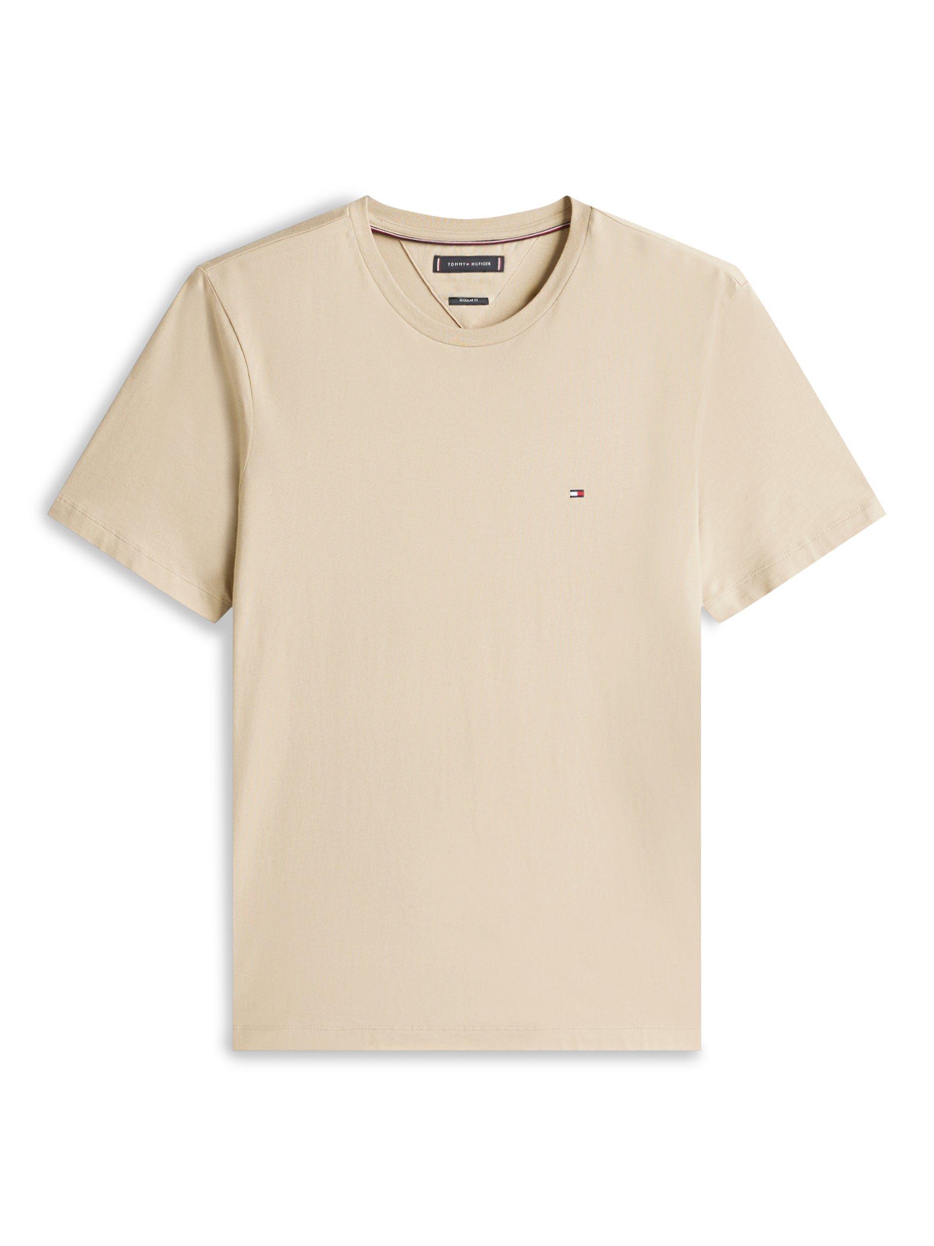 Product image 5 of 5, which shows Tommy Hilfiger Essential Cotton Regular Fit Short Sleeve T-Shirt, Sandalwood, M