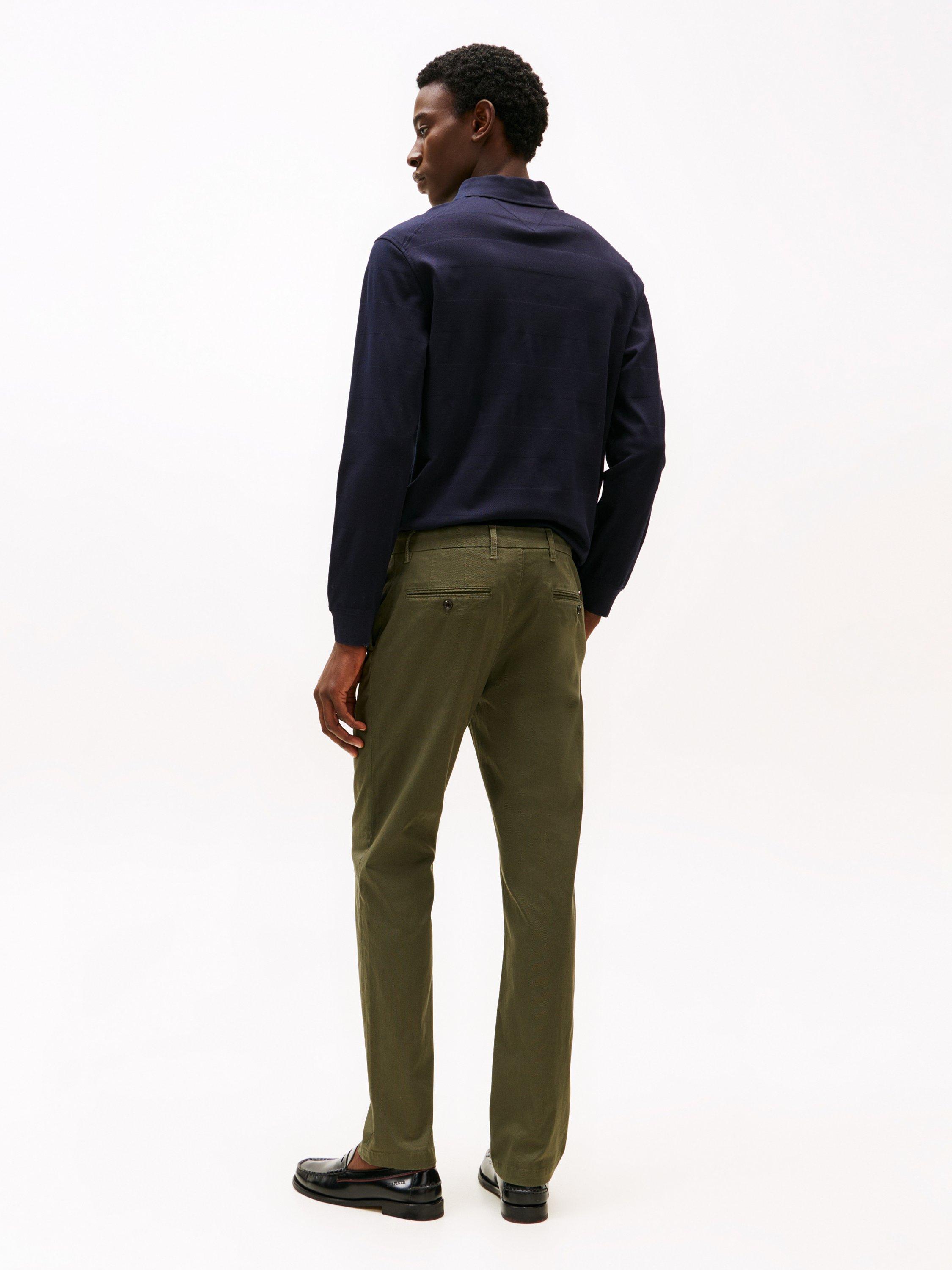Product image 2 of 5, which shows Tommy Hilfiger Denton Textured Stretch Cotton Blend Chinos, Army Green, 32R