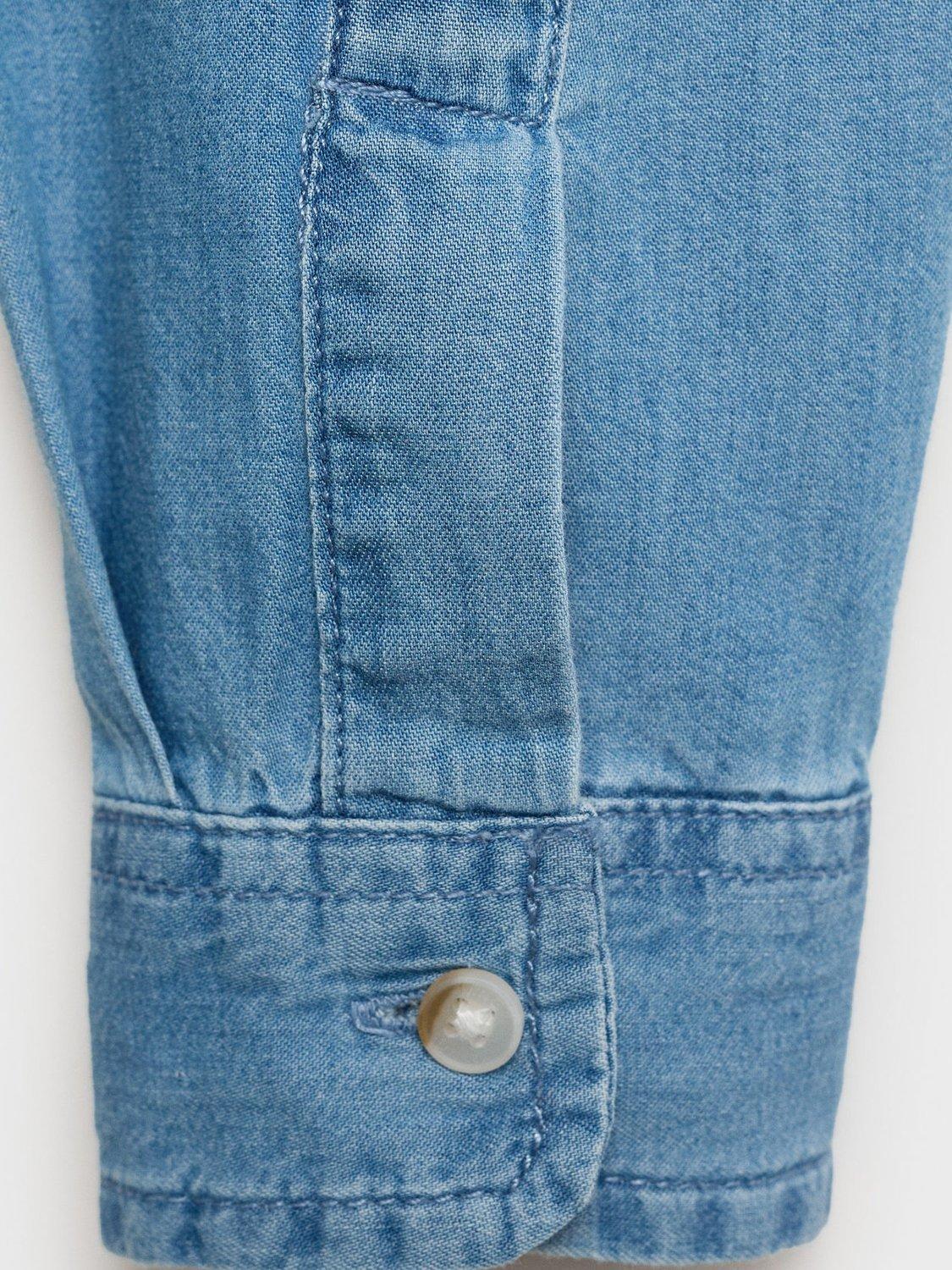 Product image 5 of 7, which shows Mango Kids' Mario Cotton Shirt, Blue, 13-14 years