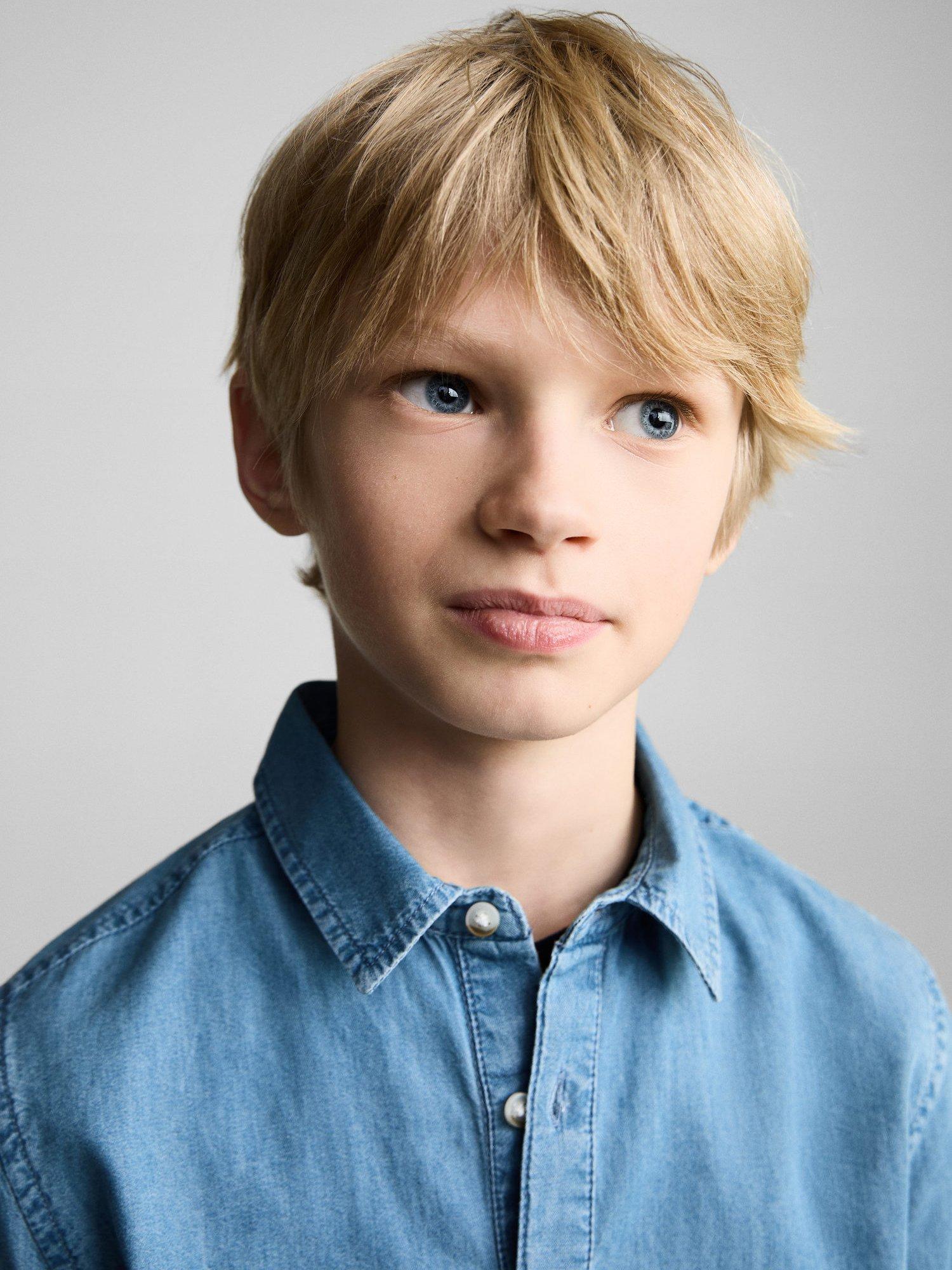 Product image 6 of 7, which shows Mango Kids' Mario Cotton Shirt, Blue, 13-14 years