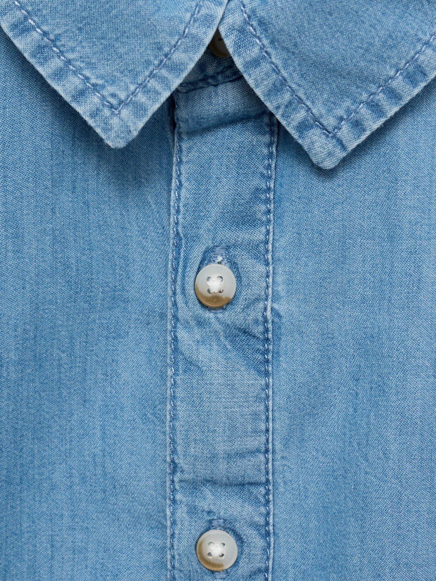 Product image 7 of 7, which shows Mango Kids' Mario Cotton Shirt, Blue, 13-14 years