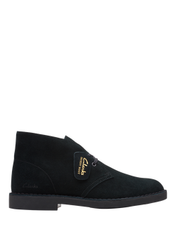 Clarks Evo Suede Desert Boots, Black, Black