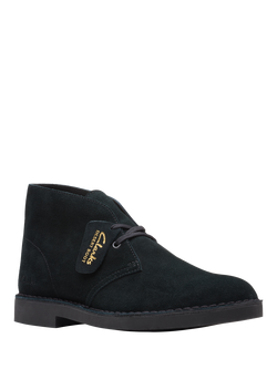Clarks Evo Suede Desert Boots, Black - view 2, Black