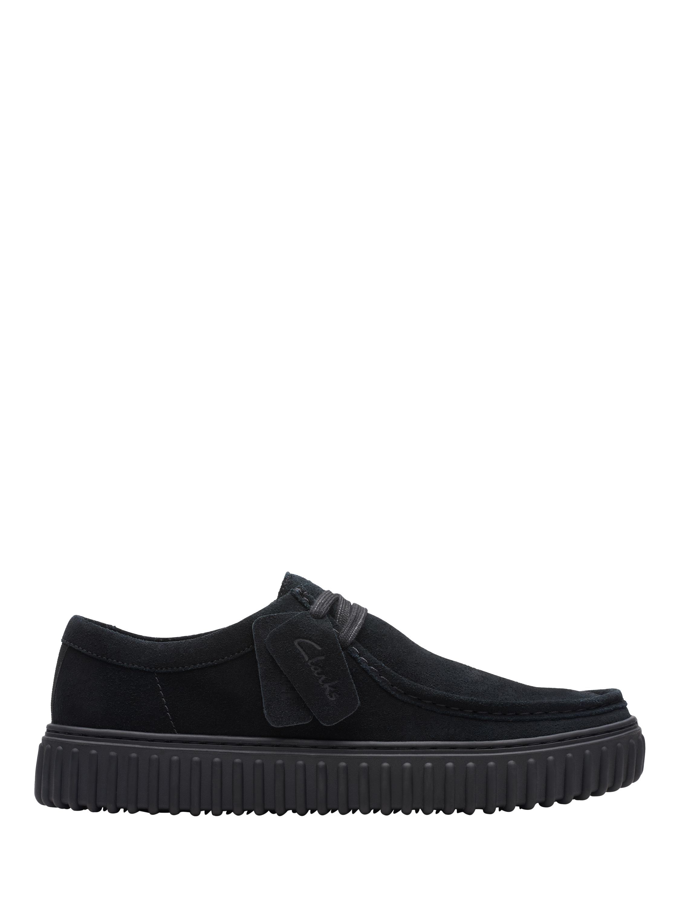 Product image 1 of 7, which shows Clarks Torhill Lo Suede Loafers, Black, 7