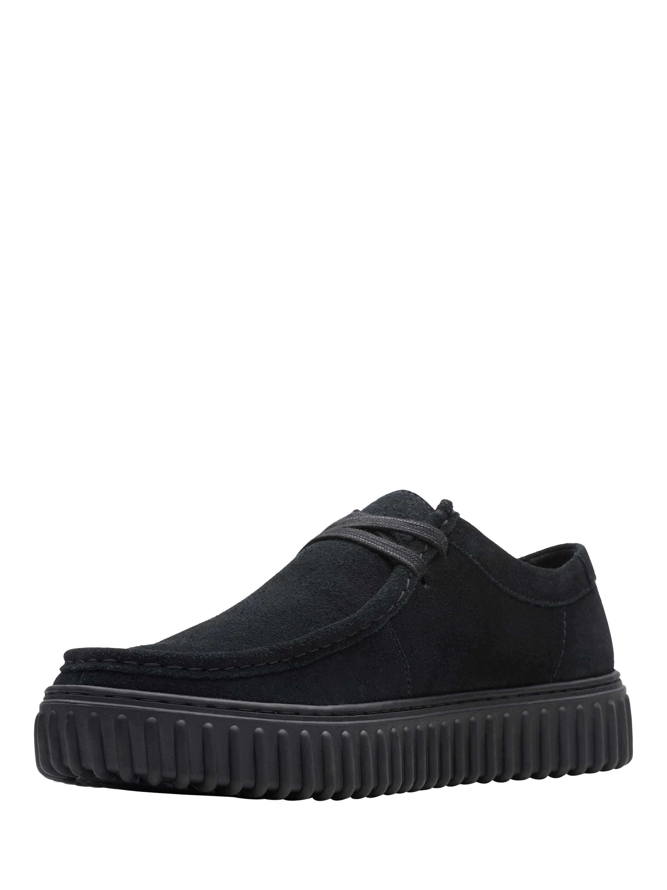 Product image 4 of 7, which shows Clarks Torhill Lo Suede Loafers, Black, 7