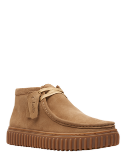 Clarks Torhill Hi Suede Ankle Boots, Sand - view 2, Sand