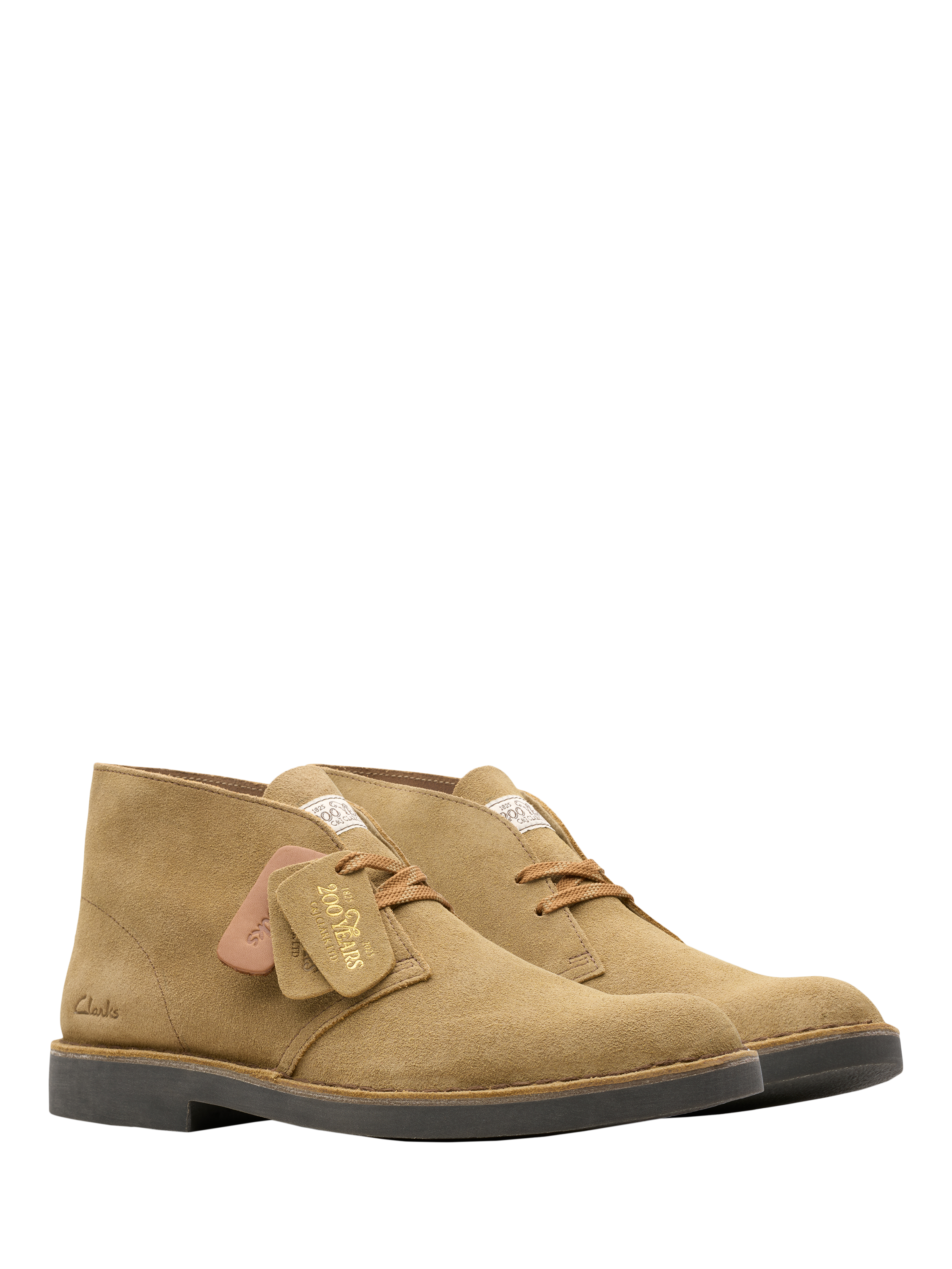 Product image 4 of 8, which shows Clarks Evo Suede Desert Boots, Sand, 8