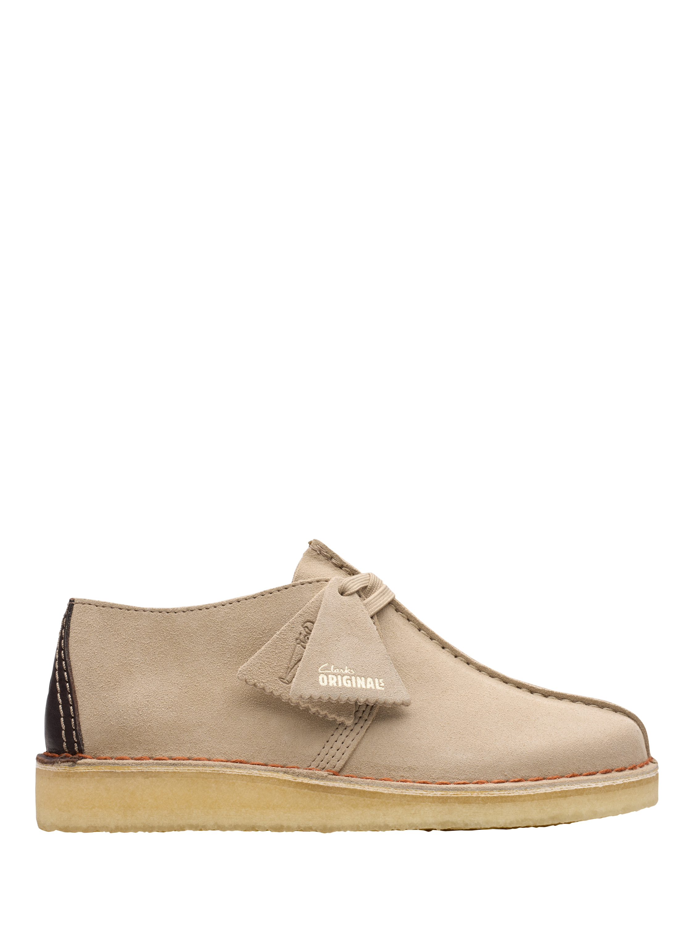 Product image 1 of 8, which shows Clarks Originals Desert Trek Suede Shoes, Sand, 7
