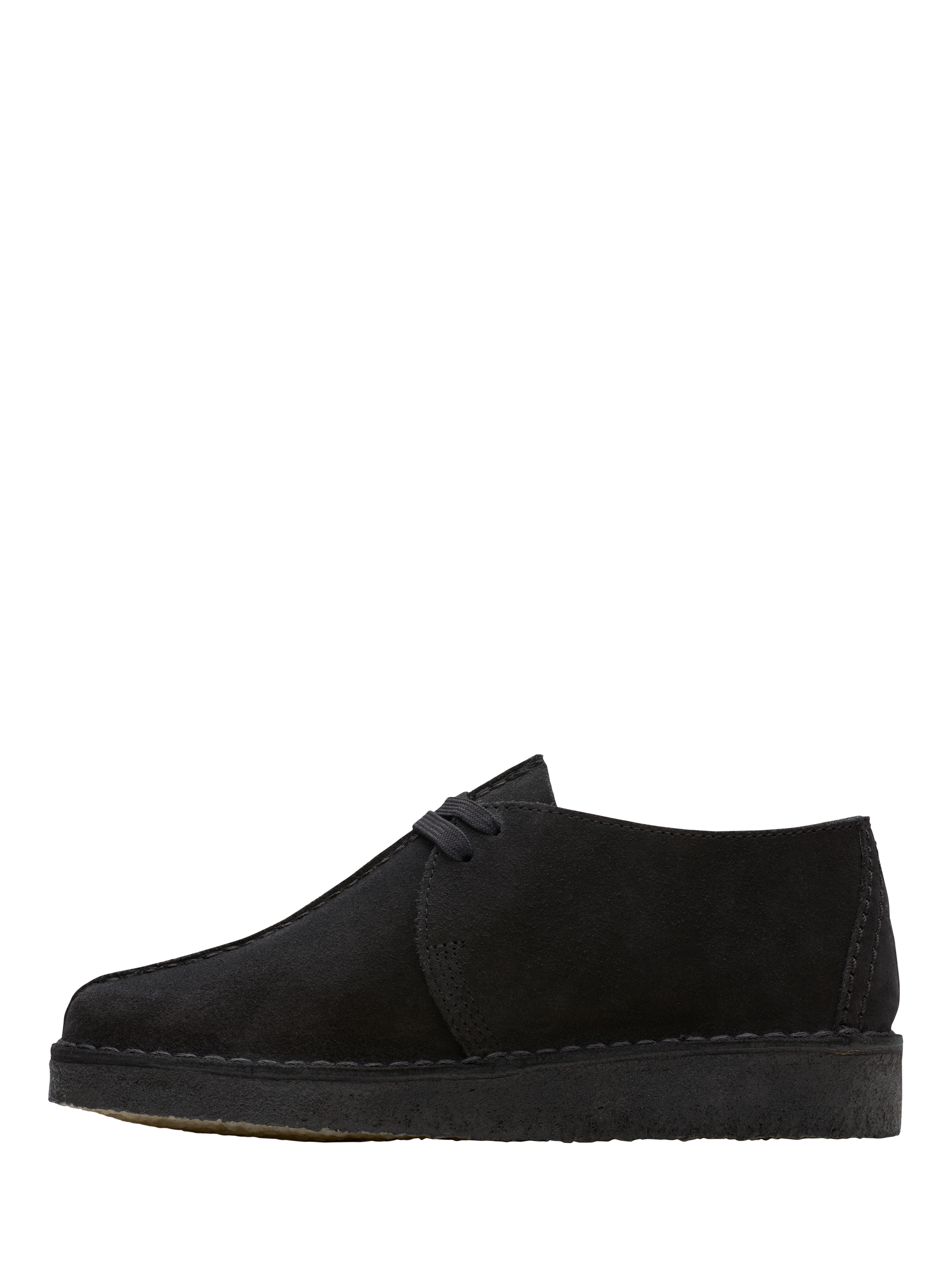Product image 2 of 8, which shows Clarks Originals Desert Trek Suede Shoes, Black, 7