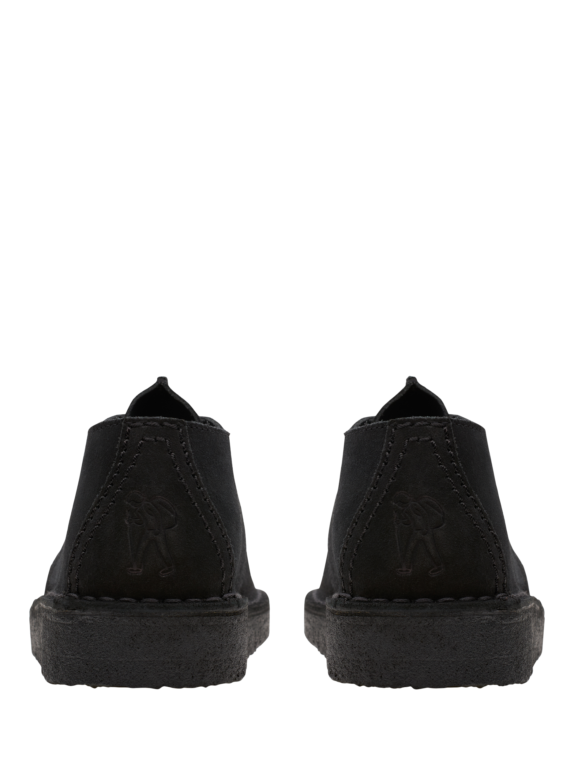 Product image 5 of 8, which shows Clarks Originals Desert Trek Suede Shoes, Black, 7