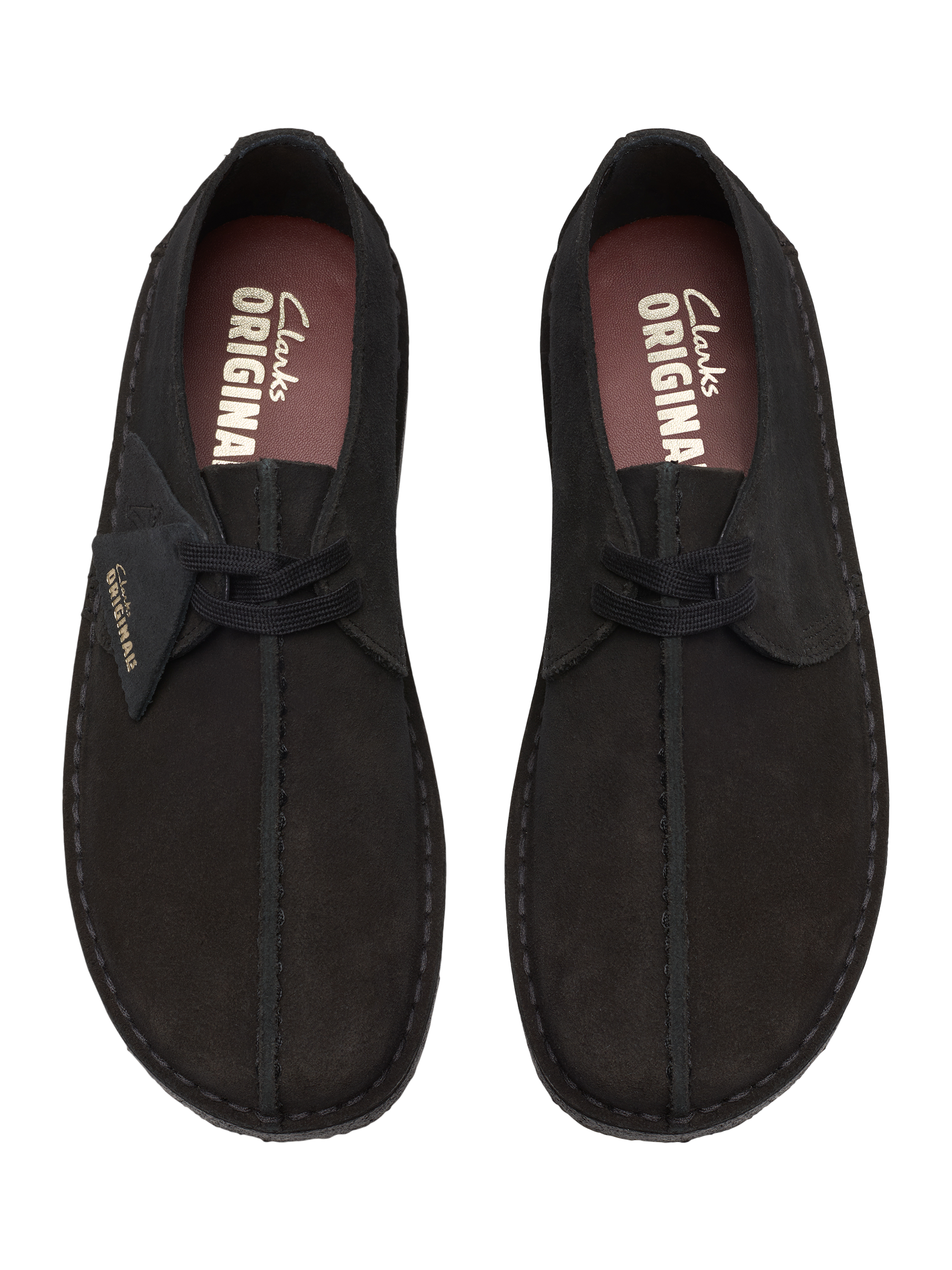 Product image 6 of 8, which shows Clarks Originals Desert Trek Suede Shoes, Black, 7