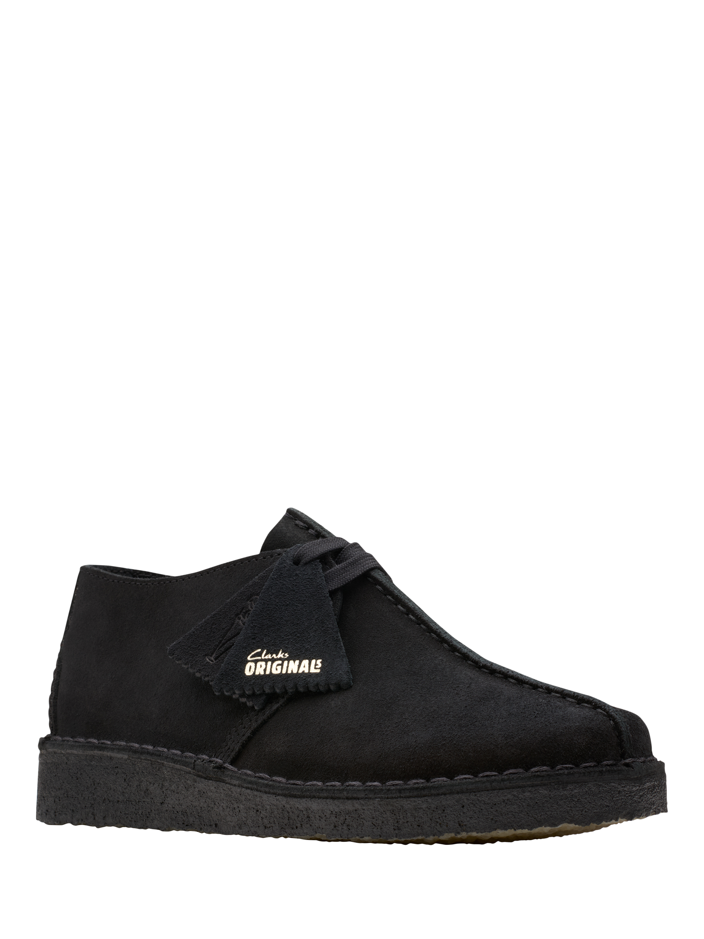 Product image 7 of 8, which shows Clarks Originals Desert Trek Suede Shoes, Black, 7