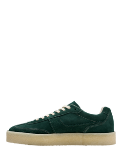 Clarks Originals Tor 80 Suede Lace Up Trainers, Pine Green - view 2, Pine Green