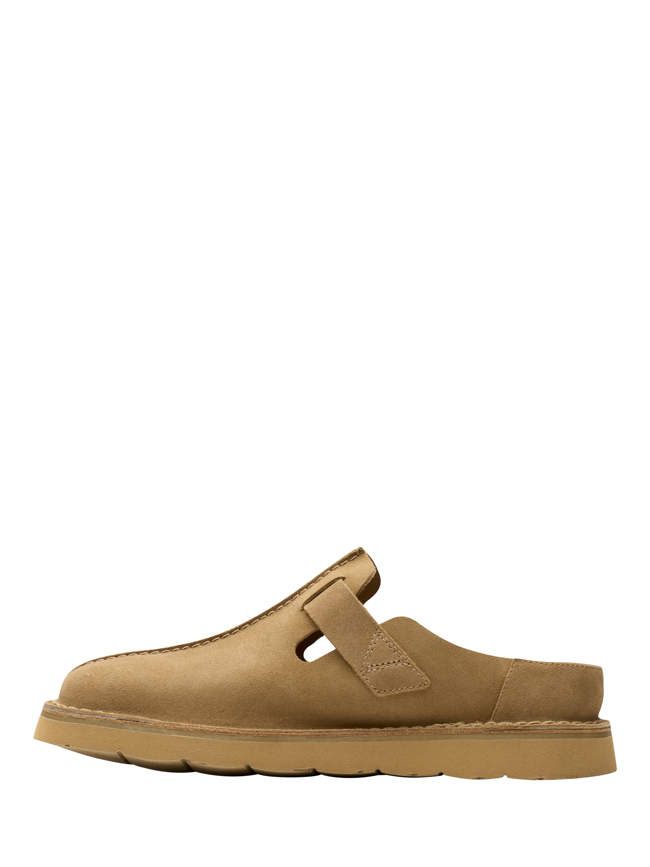 Product image 2 of 7, which shows Clarks Solsbury Suede Mule Sandals, Sand, 11