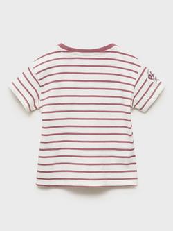 Mango Kids' Paw Patrol Stripe T-Shirt, Dark Red - view 2, Dark Red