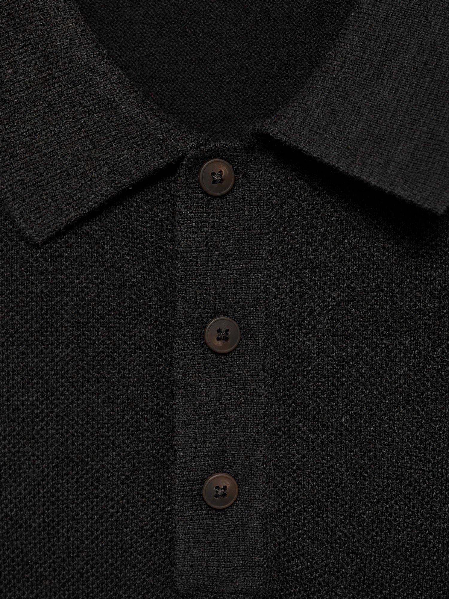 Product image 8 of 8, which shows Mango Andrew Cotton Blend Slim Fit Short Sleeve Polo Shirt, Black, S