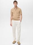 Mango Andrew Cotton Blend Slim Fit Short Sleeve Polo Shirt