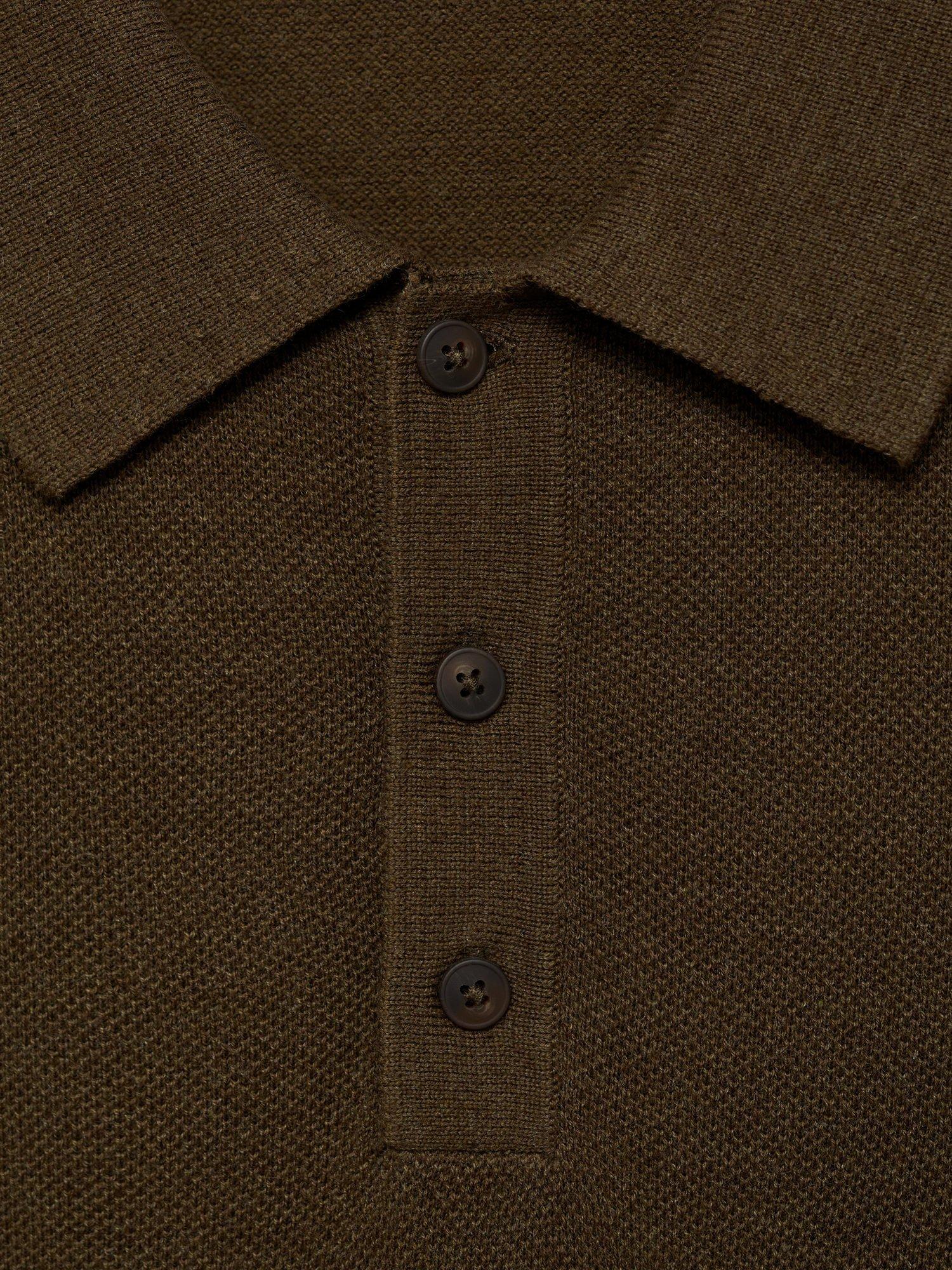 Product image 8 of 8, which shows Mango Andrew Slim Fit Polo Shirt, Brown, L