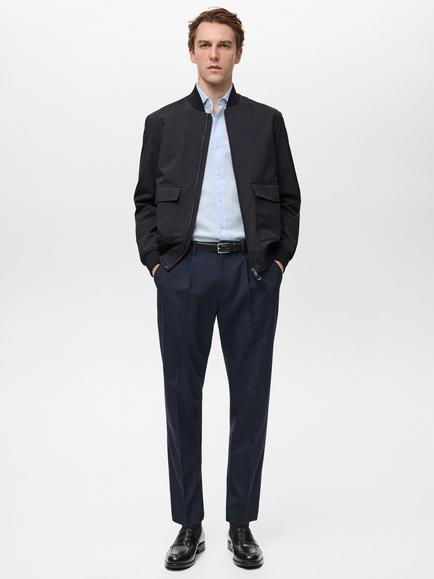 Mango Donosti Cotton Regular Fit Shirt - view 2, Mid Blue
