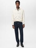 Mango Beach Regular Fit Polo Neck Sweatshirt, Natural White