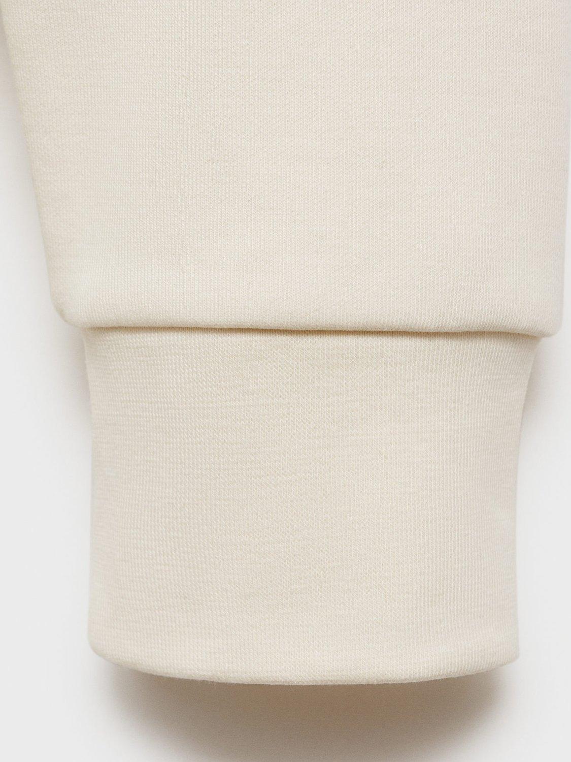 Product image 5 of 8, which shows Mango Beach Regular Fit Polo Neck Sweatshirt, Natural White, XS