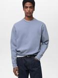 Mango Nole Cotton Blend Sweatshirt, Blue