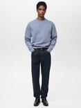 Mango Nole Cotton Blend Sweatshirt, Blue