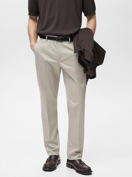 Mango Slim Fit Chinos, Natural White, Natural White