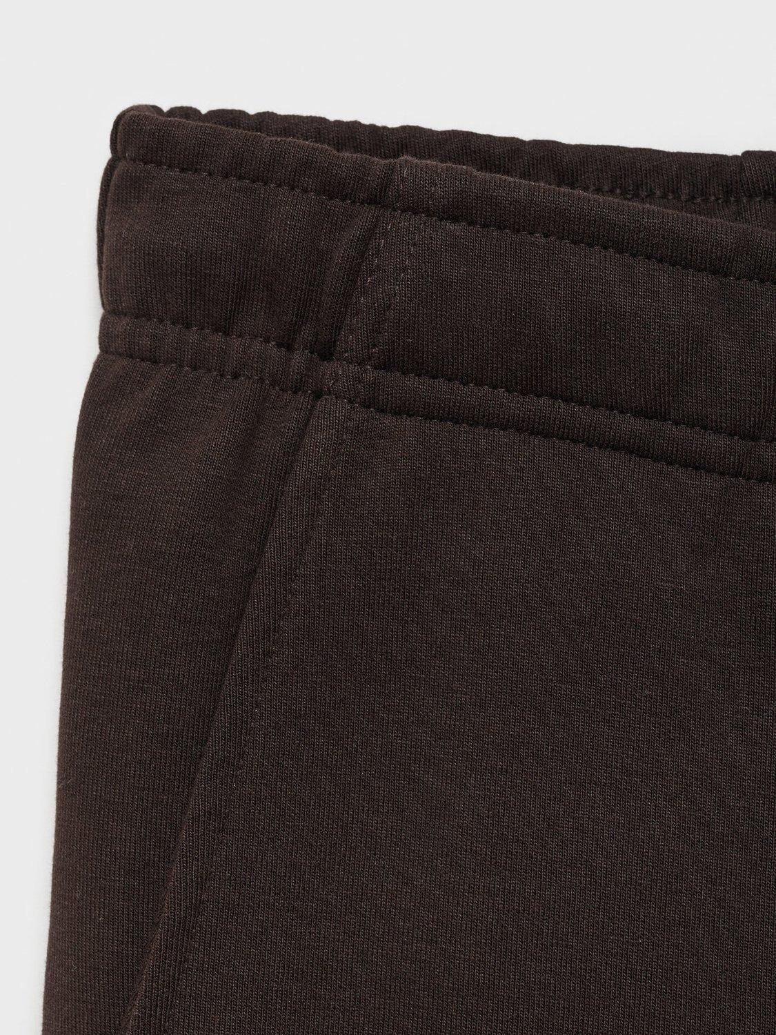 Product image 8 of 8, which shows Mango Nolepant Elasticated Waist Straight Joggers, Dark Brown, XS