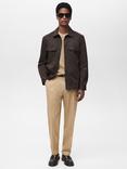 Mango Tropical Wool Blend Slim Fit Trousers