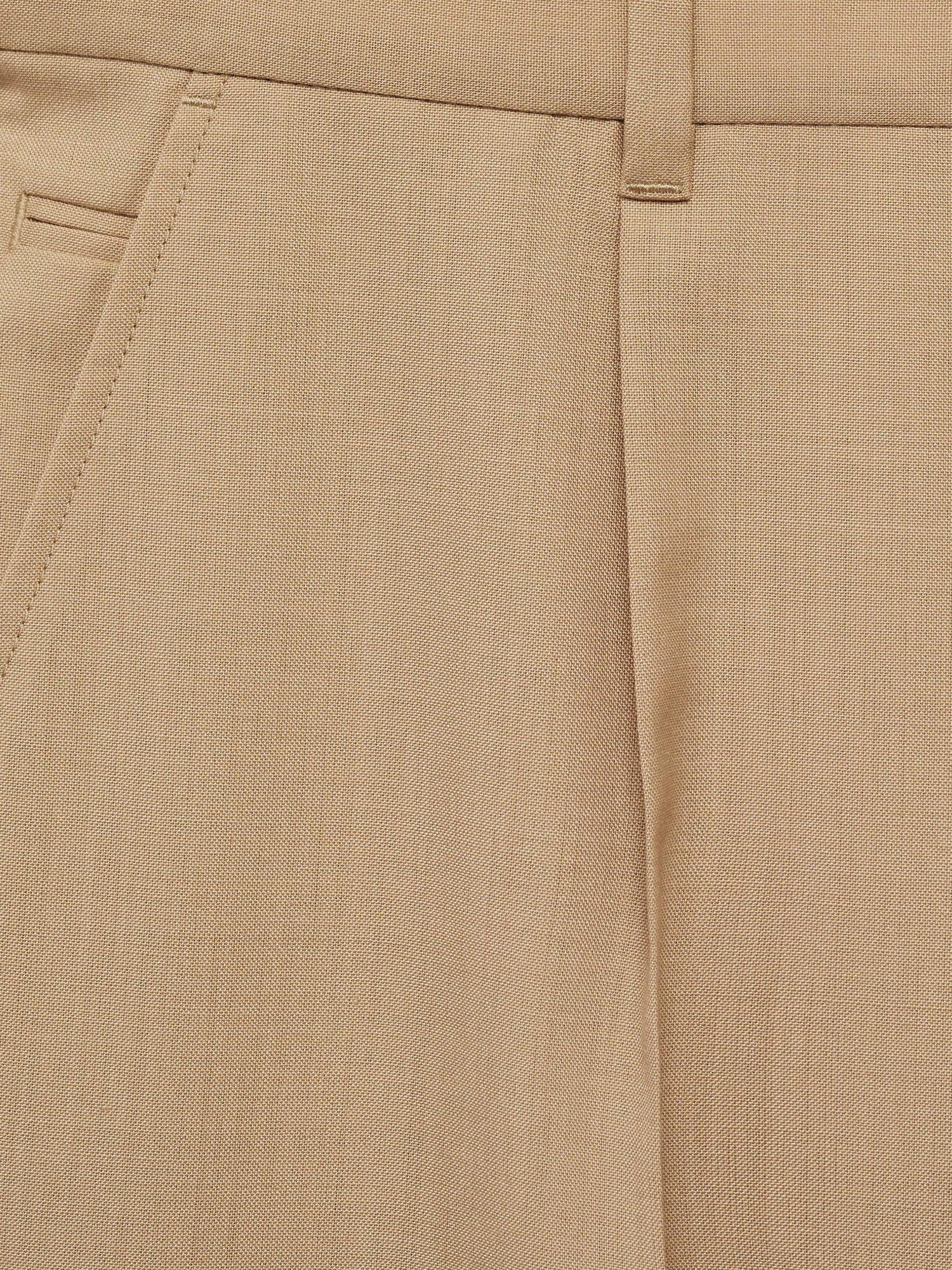 Product image 5 of 8, which shows Mango Tropical Wool Blend Slim Fit Trousers, Mid Brown, 36