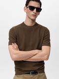 Mango Andrew Regular Fit T-Shirt, Brown