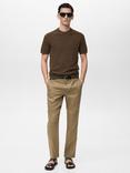 Mango Andrew Regular Fit T-Shirt, Brown