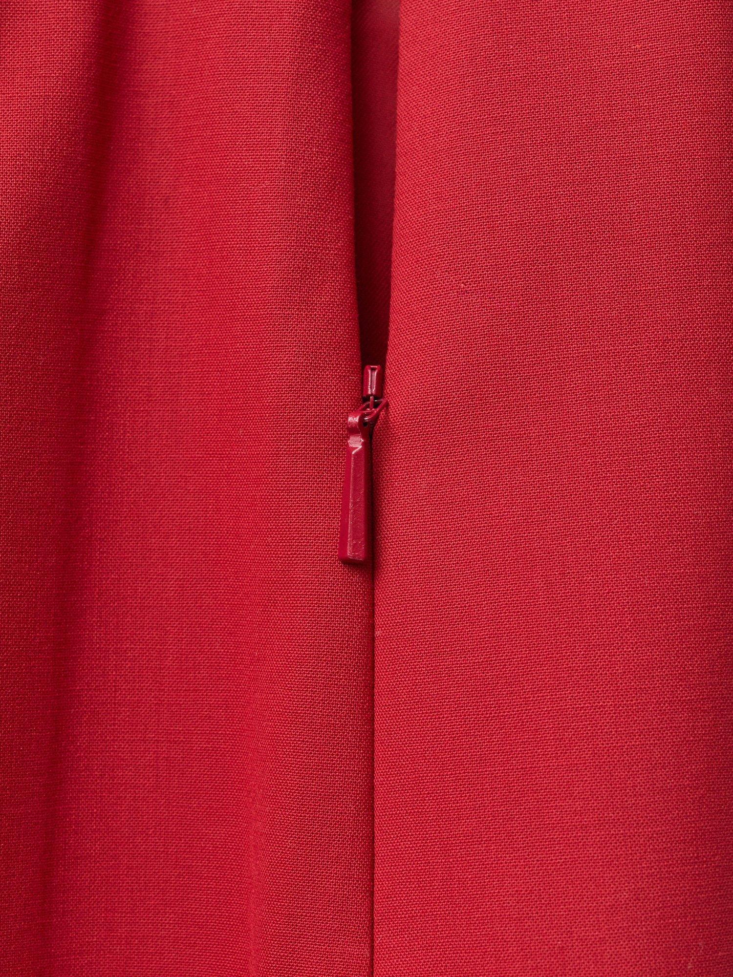Product image 5 of 7, which shows Mango Tica Pleated Wool Blend Skirt, Red, 10