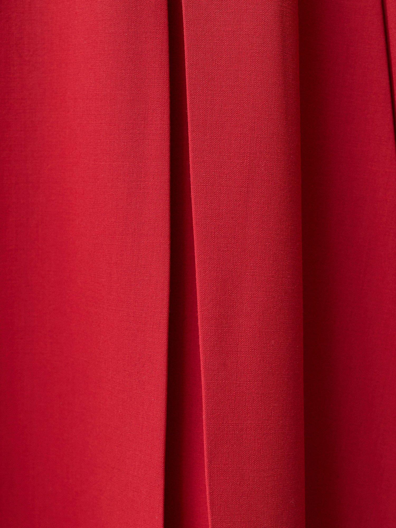 Product image 7 of 7, which shows Mango Tica Pleated Wool Blend Skirt, Red, 10