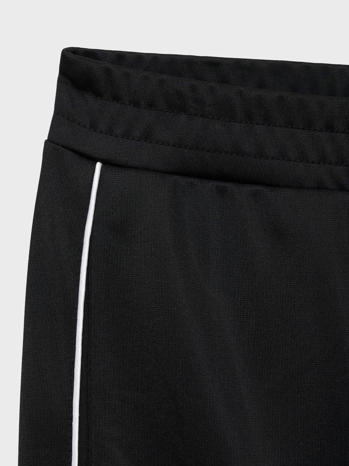 Product image 7 of 7, which shows Mango Garri Side Stripe Straight Leg Joggers, Black, L