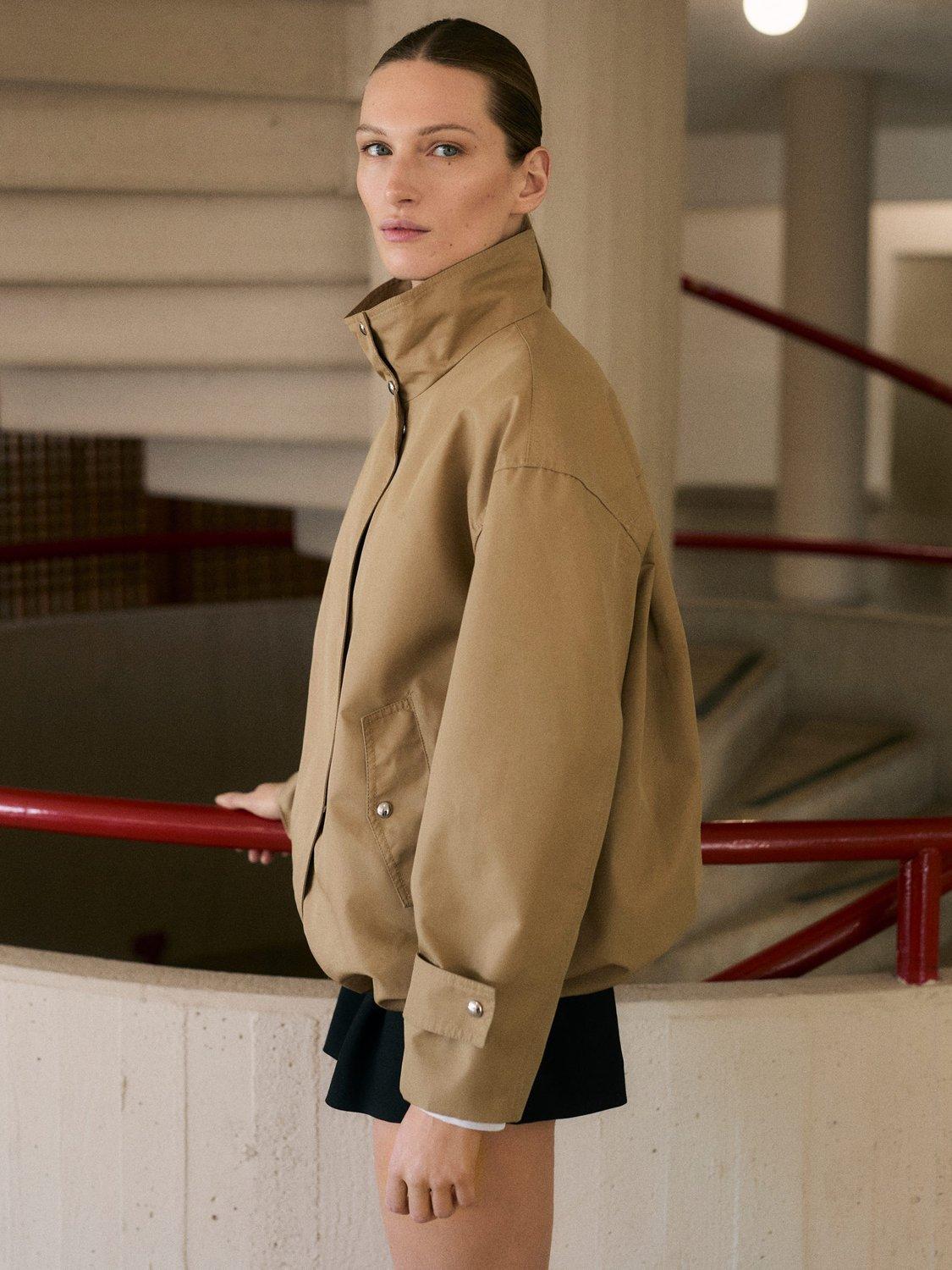 Product image 1 of 7, which shows Mango Way Gathered Hem Parka, Medium Brown, L