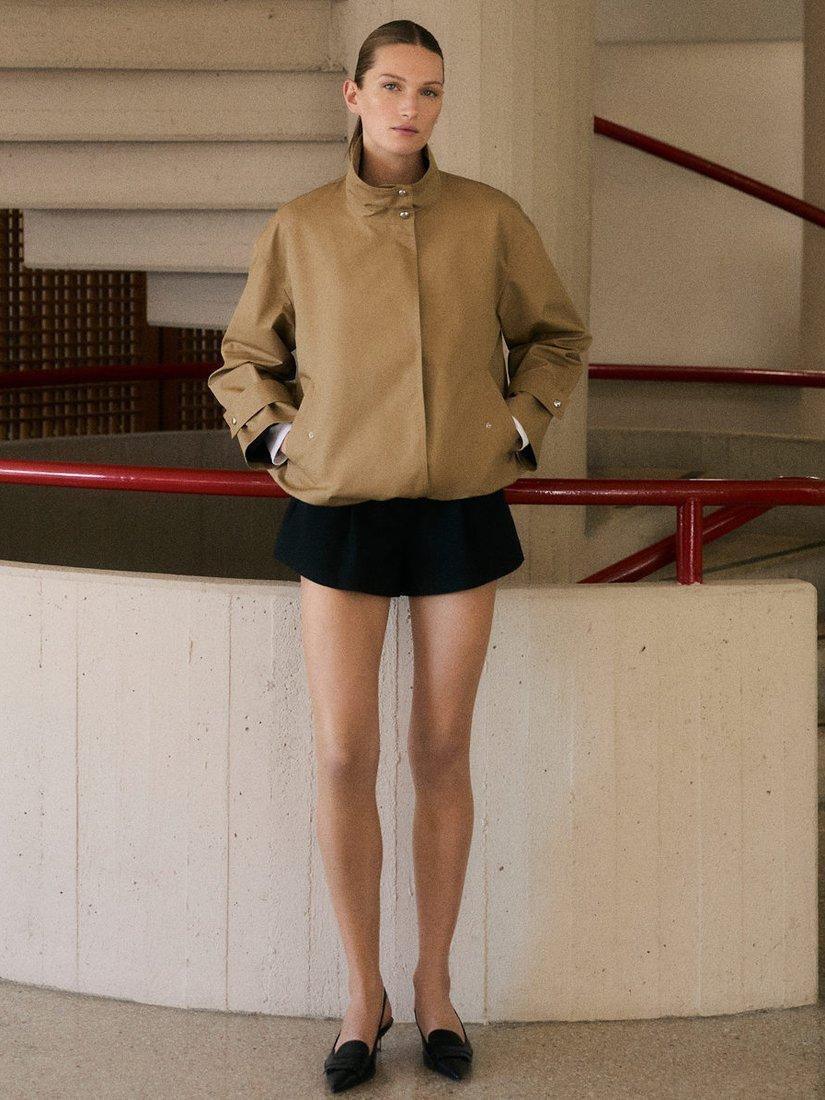 Product image 2 of 7, which shows Mango Way Gathered Hem Parka, Medium Brown, L