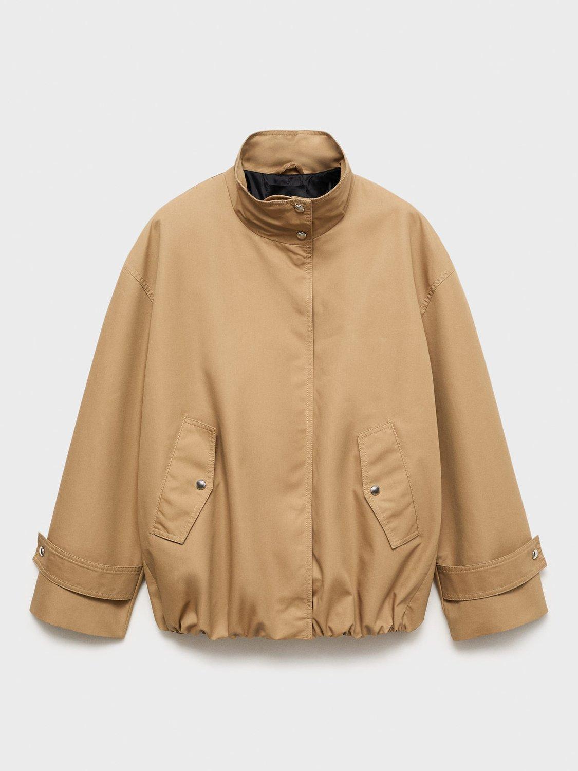 Product image 3 of 7, which shows Mango Way Gathered Hem Parka, Medium Brown, L