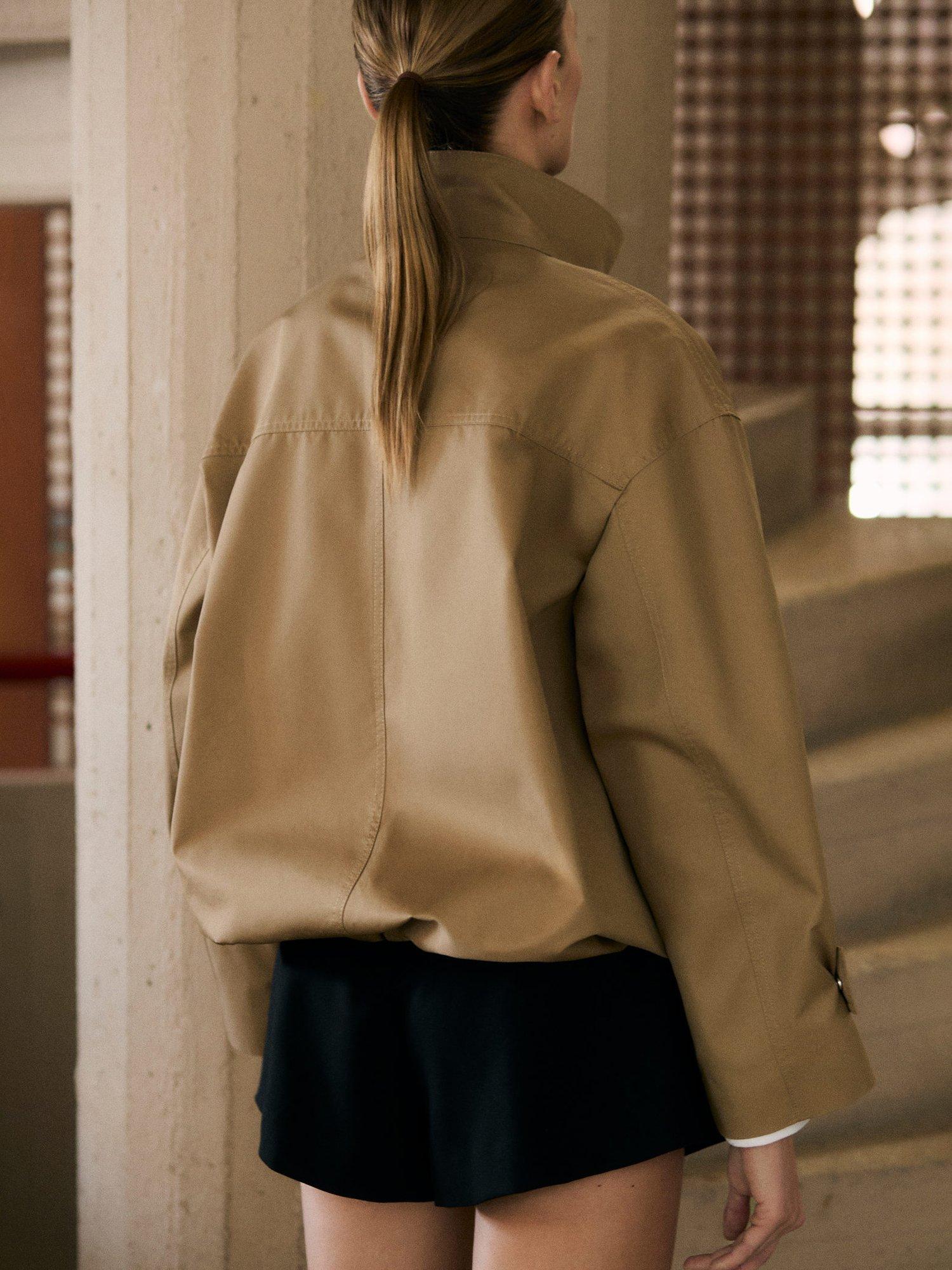 Product image 4 of 7, which shows Mango Way Gathered Hem Parka, Medium Brown, L