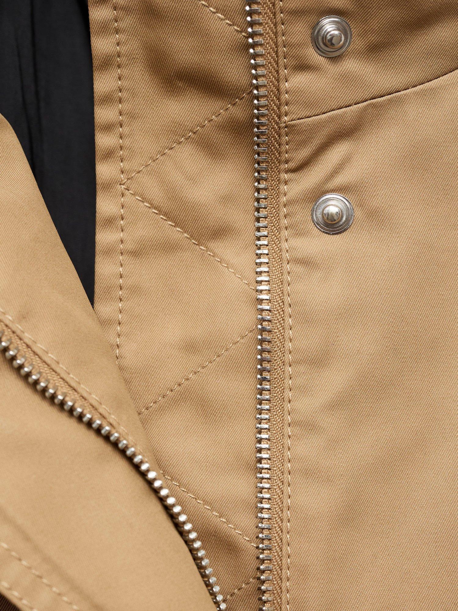 Product image 5 of 7, which shows Mango Way Gathered Hem Parka, Medium Brown, L