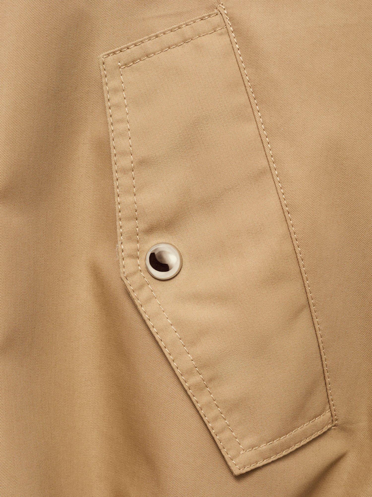 Product image 7 of 7, which shows Mango Way Gathered Hem Parka, Medium Brown, L