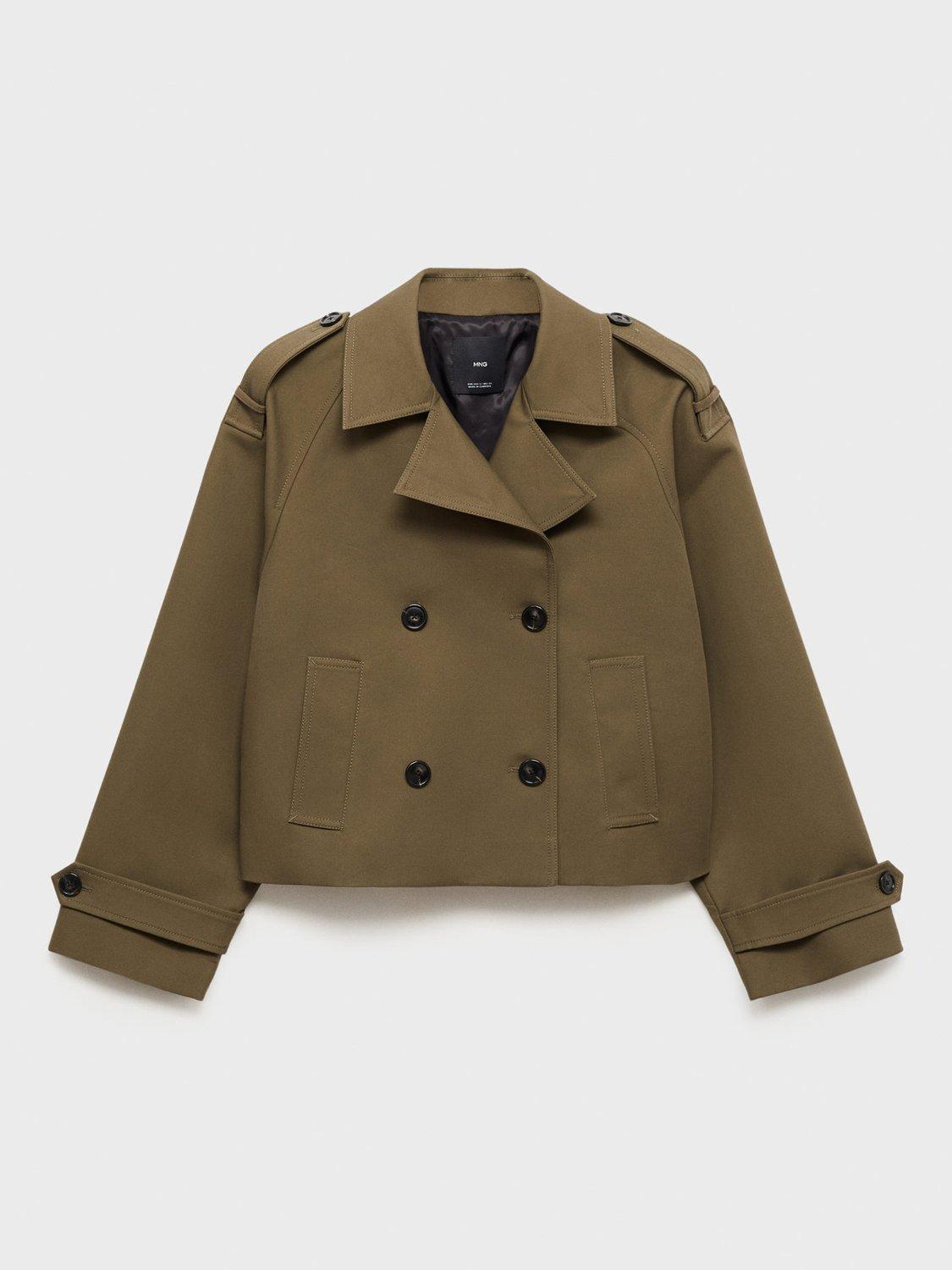 Product image 3 of 7, which shows Mango Habana Double Breasted Jacket, Khaki, XXS
