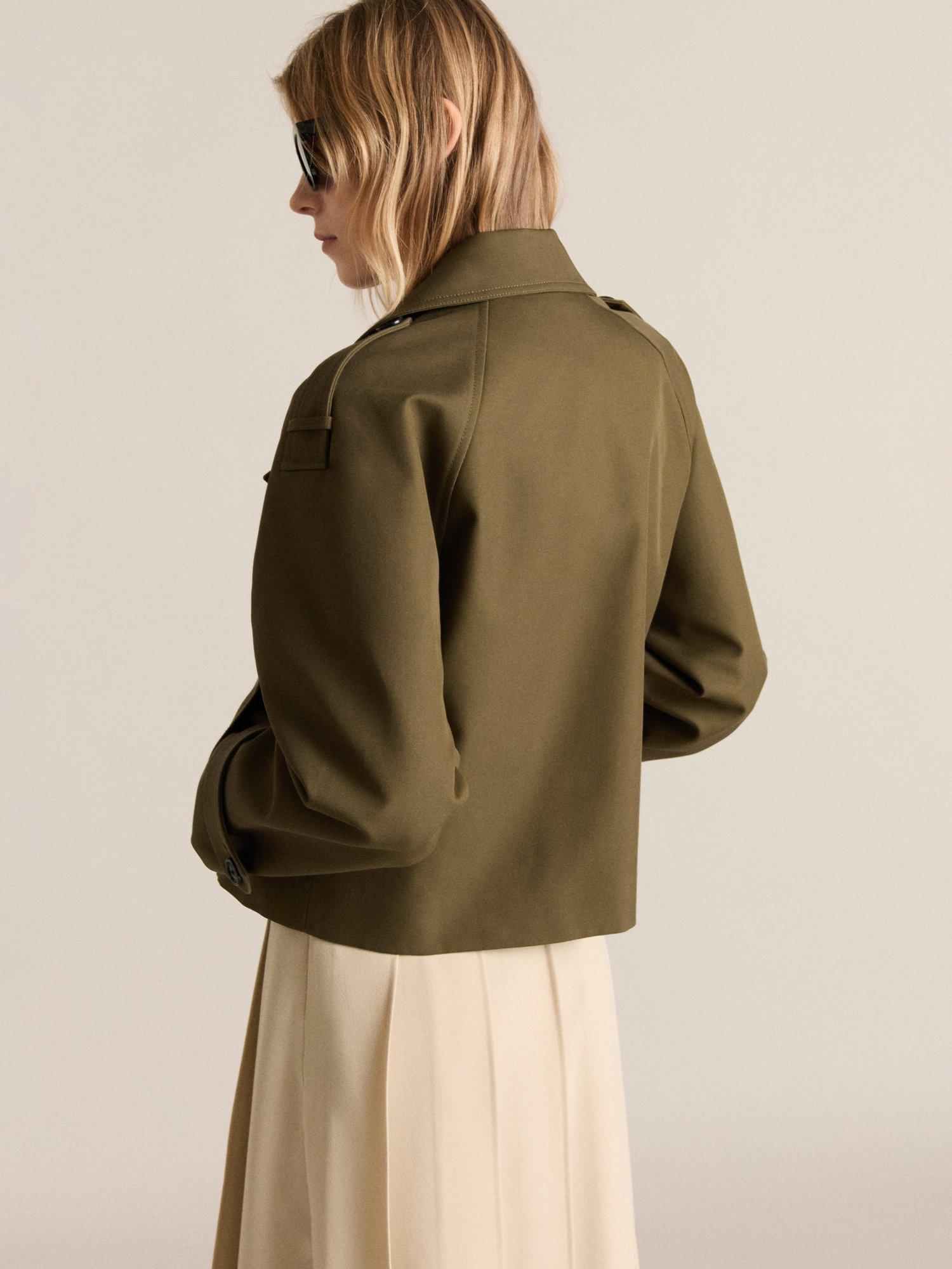 Product image 4 of 7, which shows Mango Habana Double Breasted Jacket, Khaki, XXS