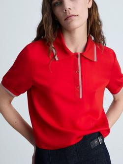 Mango Thomas Trim Polo Shirt, Red, Red