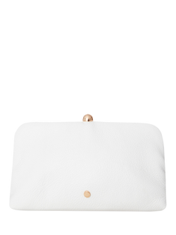 Malina Bride Leather Clutch Bag, Ivory, Ivory