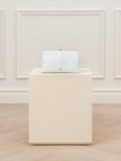 Malina Bride Leather Clutch Bag, Ivory - view 2, Ivory